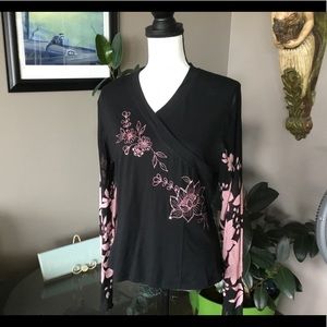 Donated-Rene Derhy faux wrap top